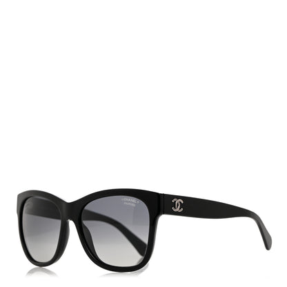 Chanel Acetate Polarized Square CC Sunglasses 5380 Black 1 of 8