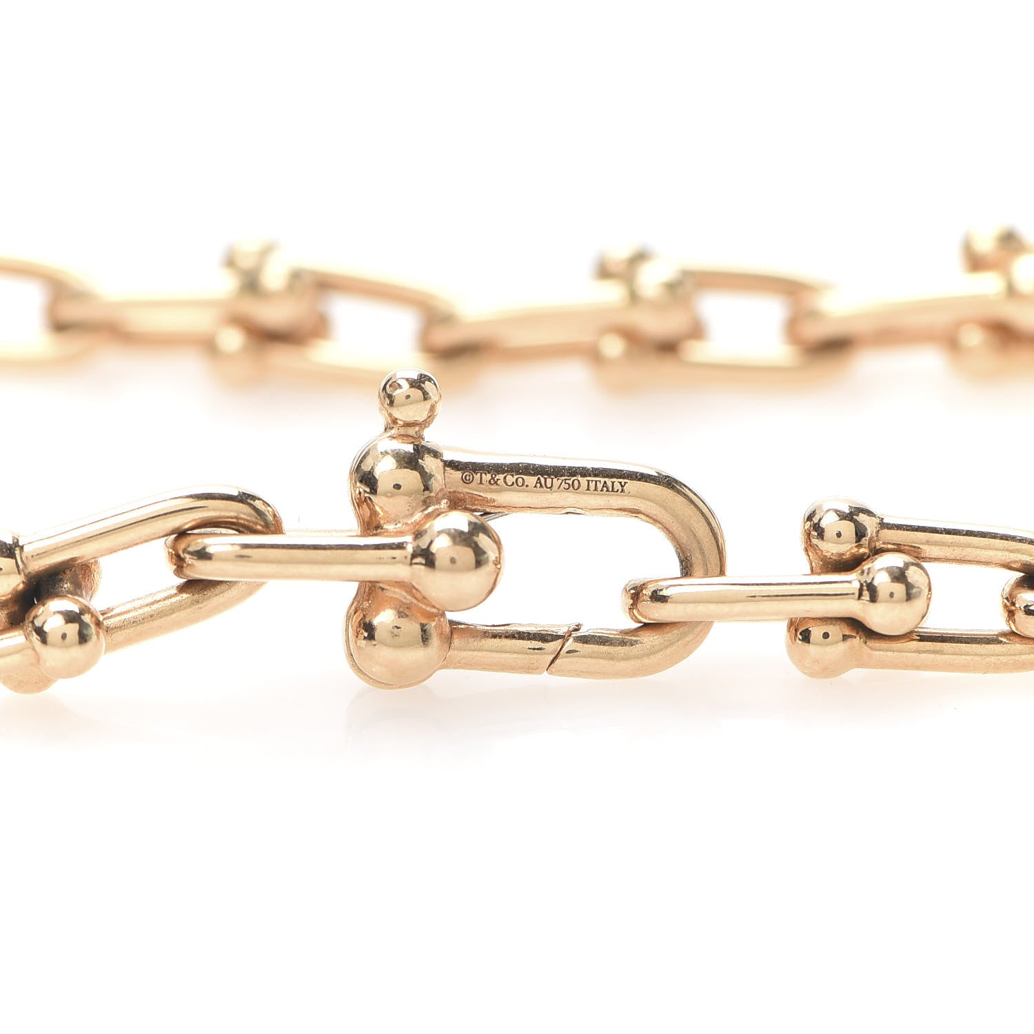 Tiffany 18K Rose Gold Small HardWear Link Bracelet 4 of 5