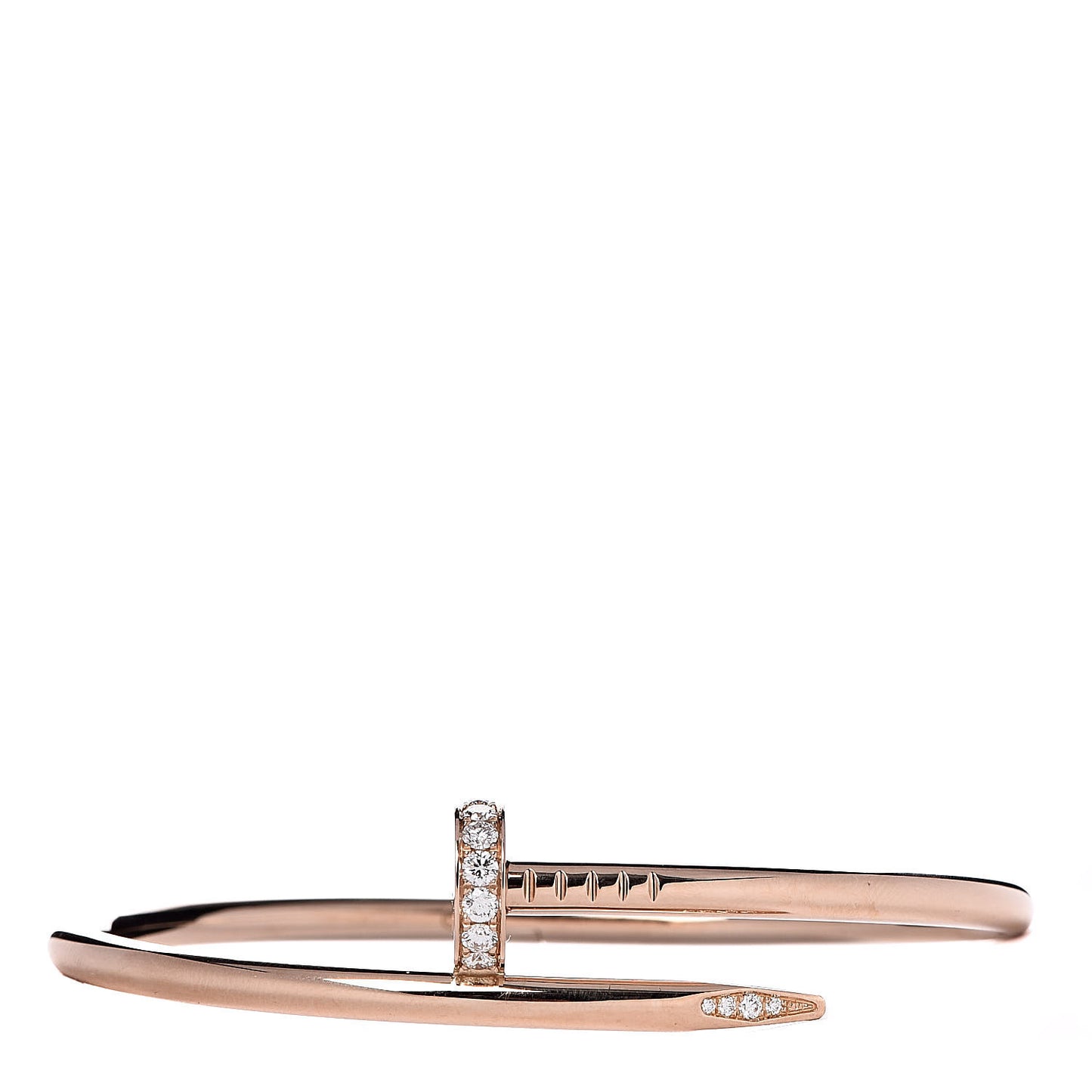 18K Pink Gold Diamond Juste Un Clou Bracelet 17