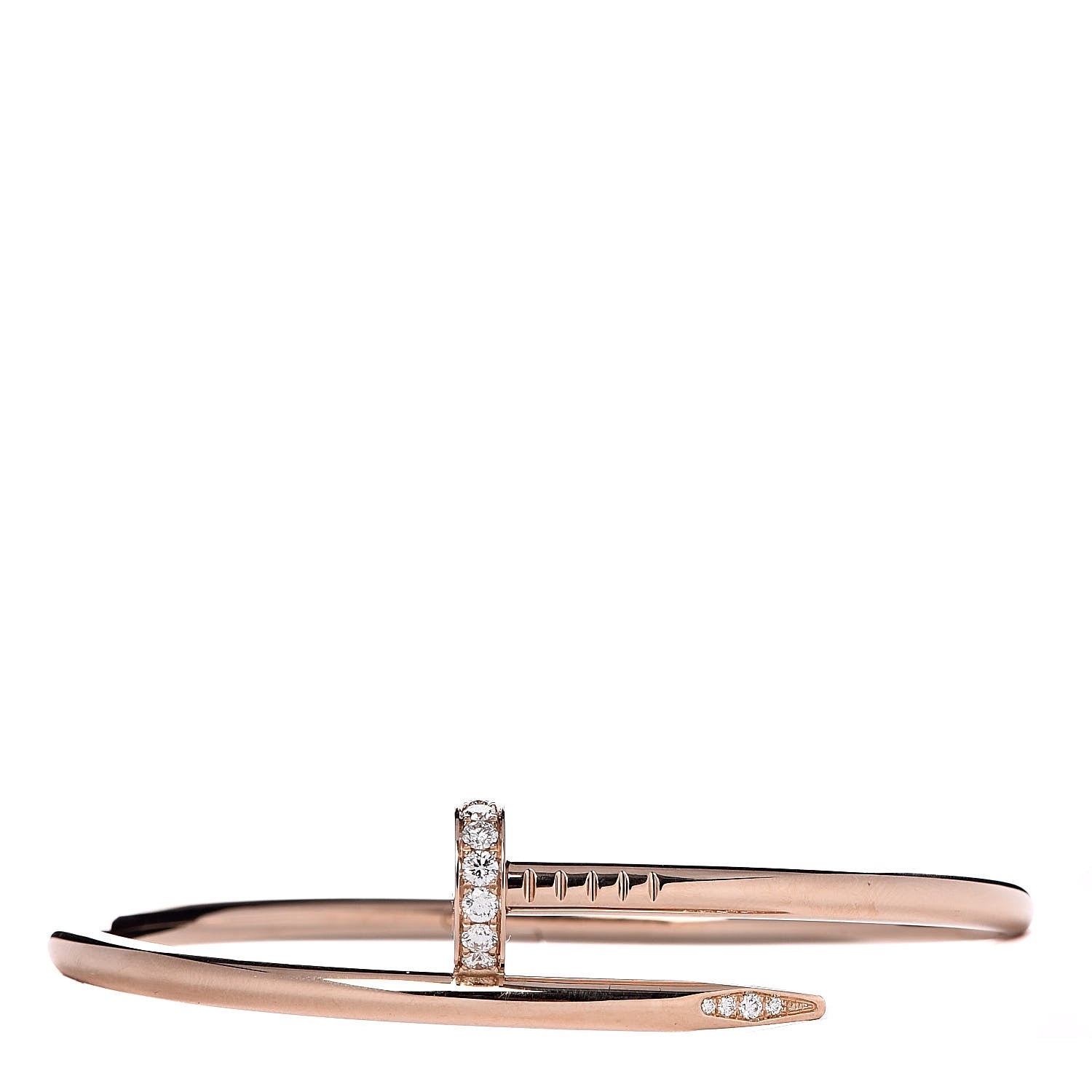 Cartier 18K Pink Gold Diamond Juste Un Clou Bracelet 17 1 of 5