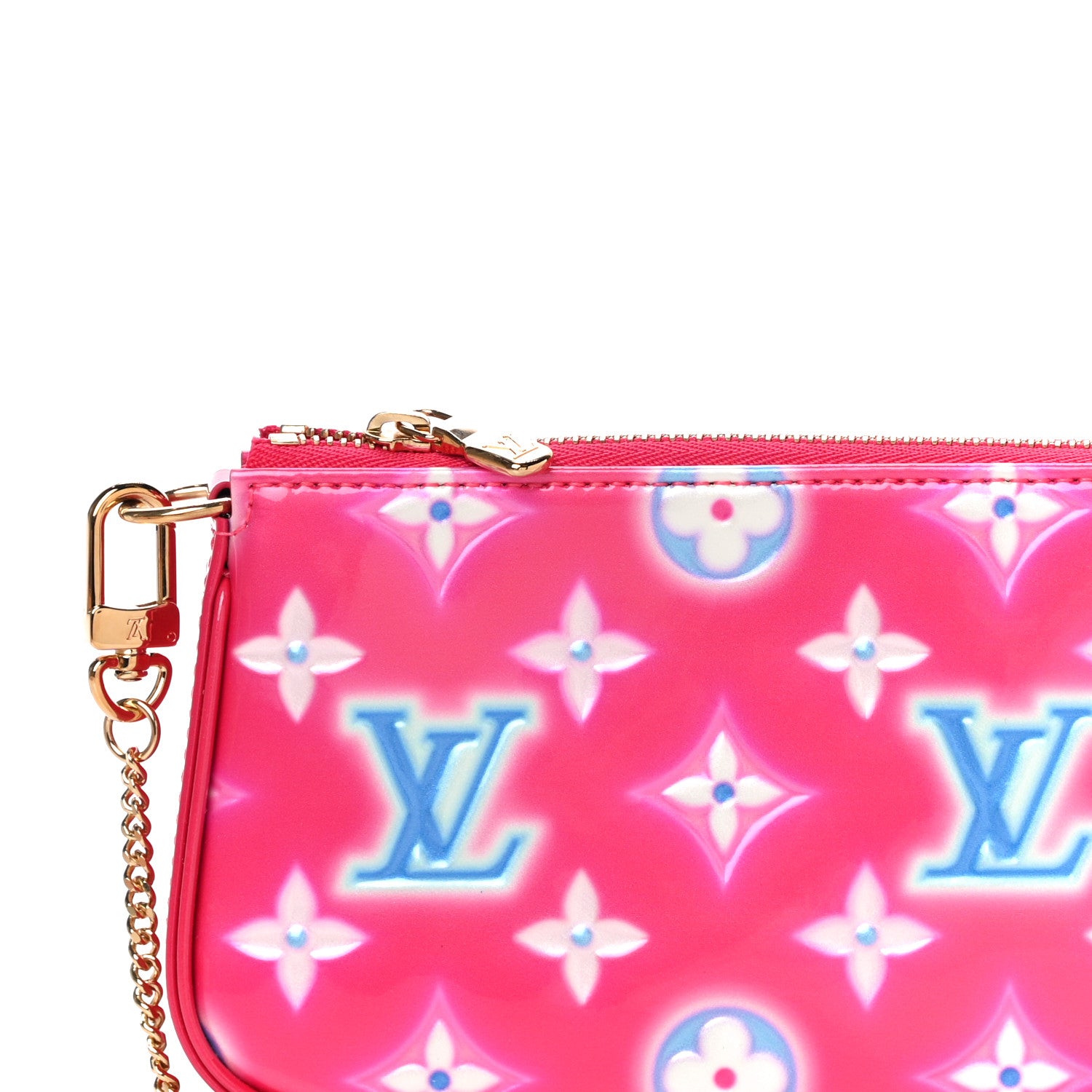 Louis Vuitton Vernis Valentine Mini Pochette Accessories Fuchsia Neon 7 of 10