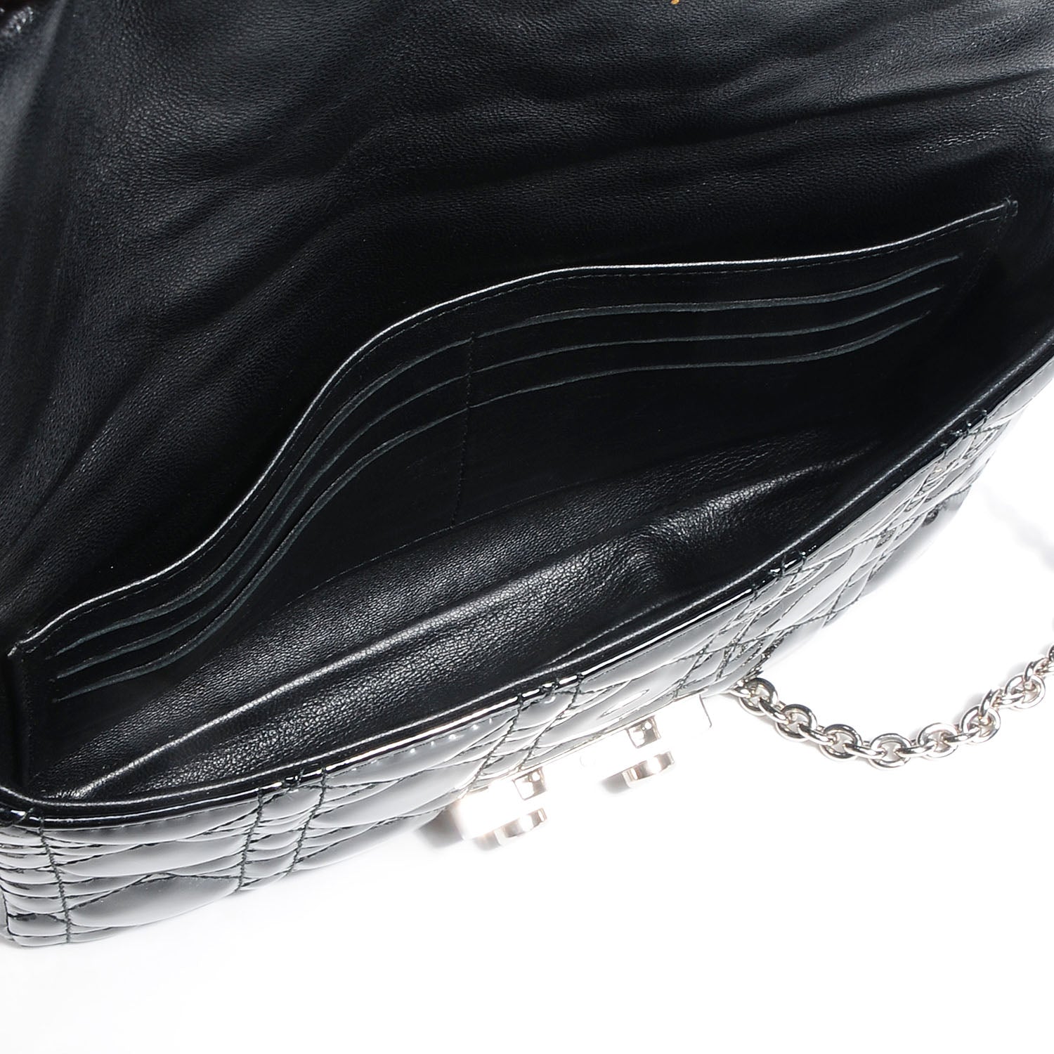 Christian Dior Patent Cannage New Lock Pouch Black 5 of 7