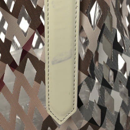 Burberry Supernova Check Net Drawstring Bag White 10 of 11
