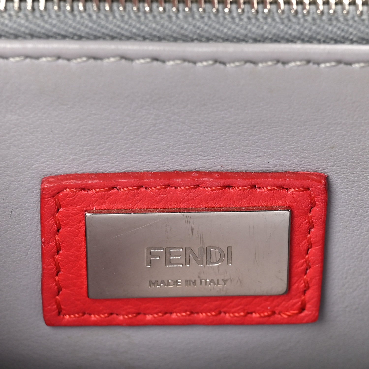 Fendi Vitello Dolce Century Petite 2Jours Tote Fiamma Ardesia 6 of 9