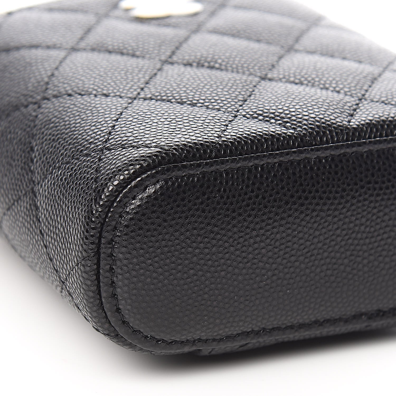 Chanel Caviar Quilted Small Vertical Coco Beauty Vanity Case With Chain Black 8 of 10