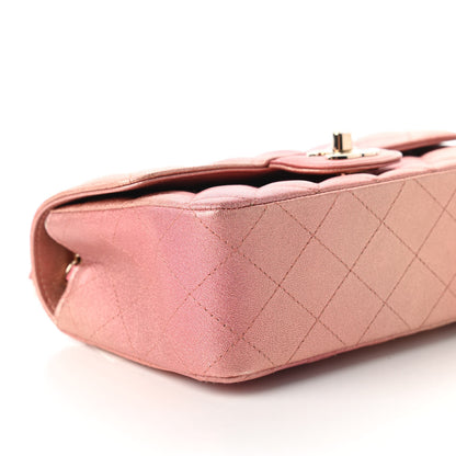 Chanel Metallic Lambskin Quilted Ombre Mini Rectangular Flap Pink 6 of 11