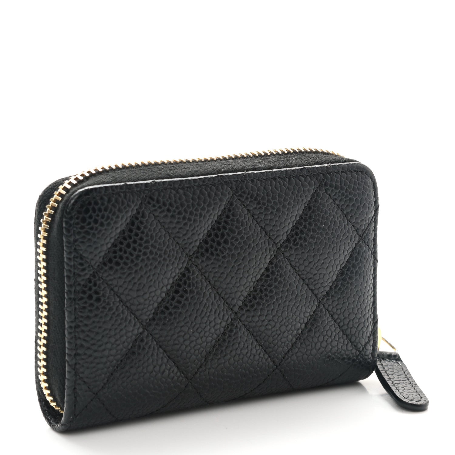 Chanel Caviar Quilted Zip Coin Purse Black 3 of 8