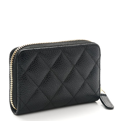 Chanel Caviar Quilted Zip Coin Purse Black 3 of 8