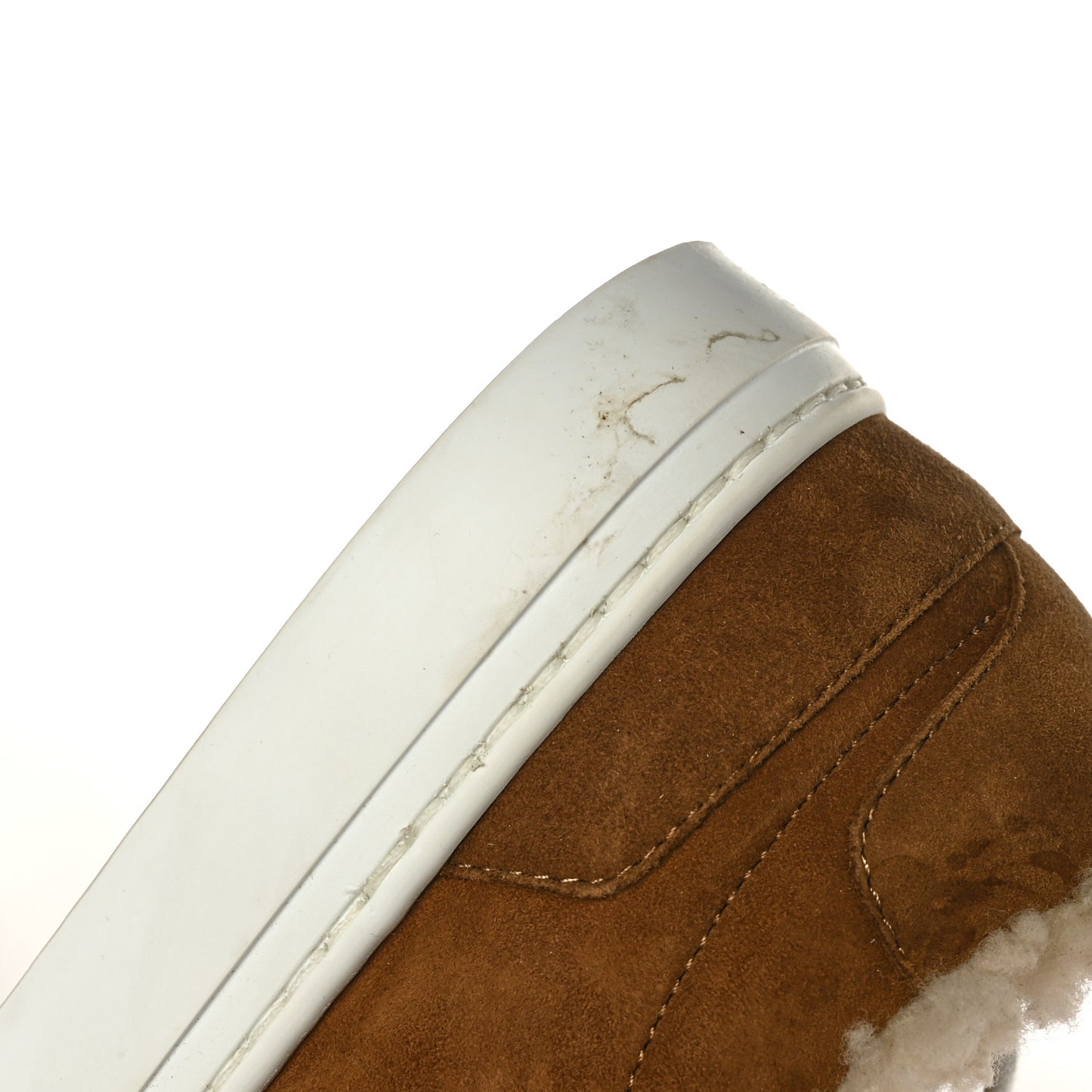 Suede Shearling Day Sneakers 37 Naturel