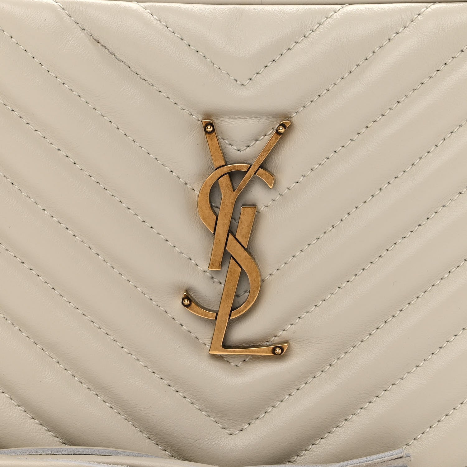 Saint Laurent Calfskin Matelasse Monogram Lou Camera Bag Crema Soft 8 of 11