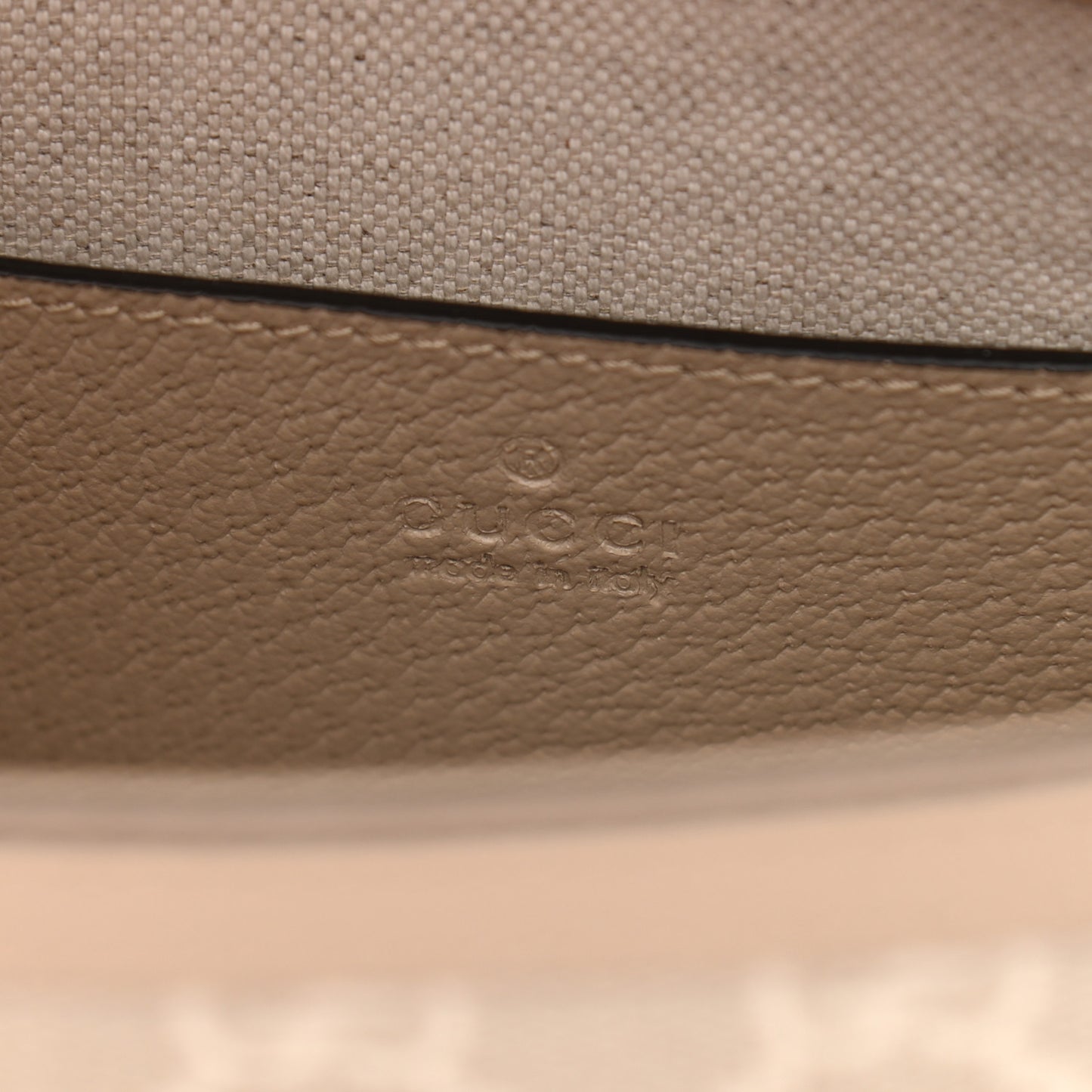 GG Supreme Monogram Textured Dollar Calfskin Web Mini Horsebit 1955 Shoulder Bag Beige Mystic White Oatmeal