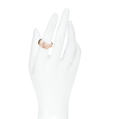 Cartier 18K Pink Gold Diamond Double Juste Un Clou Ring 55 7.25 2 of 5