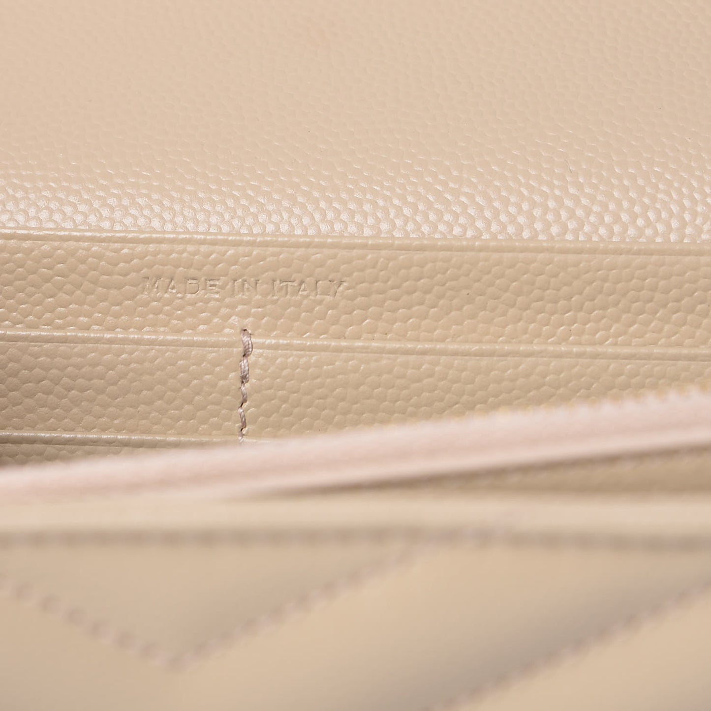 Grain De Poudre Matelasse Chevron Monogram Chain Wallet Nude Powder
