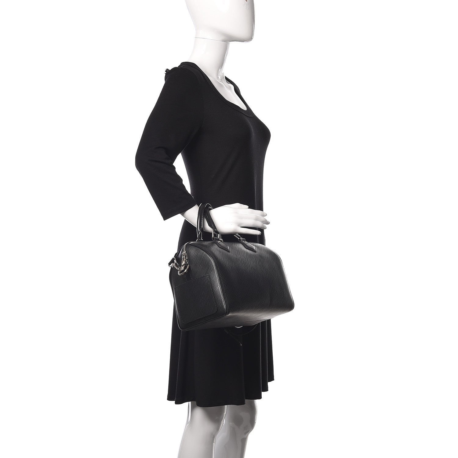 Louis Vuitton Epi Speedy Bandouliere 25 Black 2 of 10