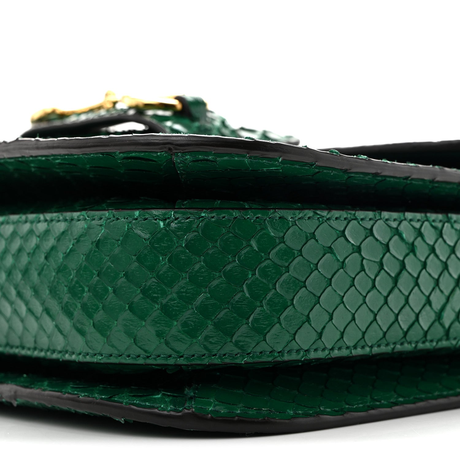 Gucci Snakeskin Horsebit 1955 Shoulder Bag Green 10 of 13
