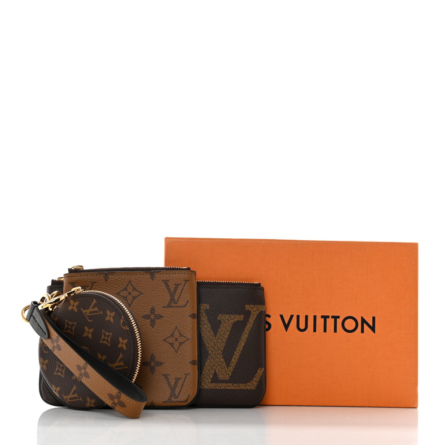 Reverse Monogram Giant Trio Pouch