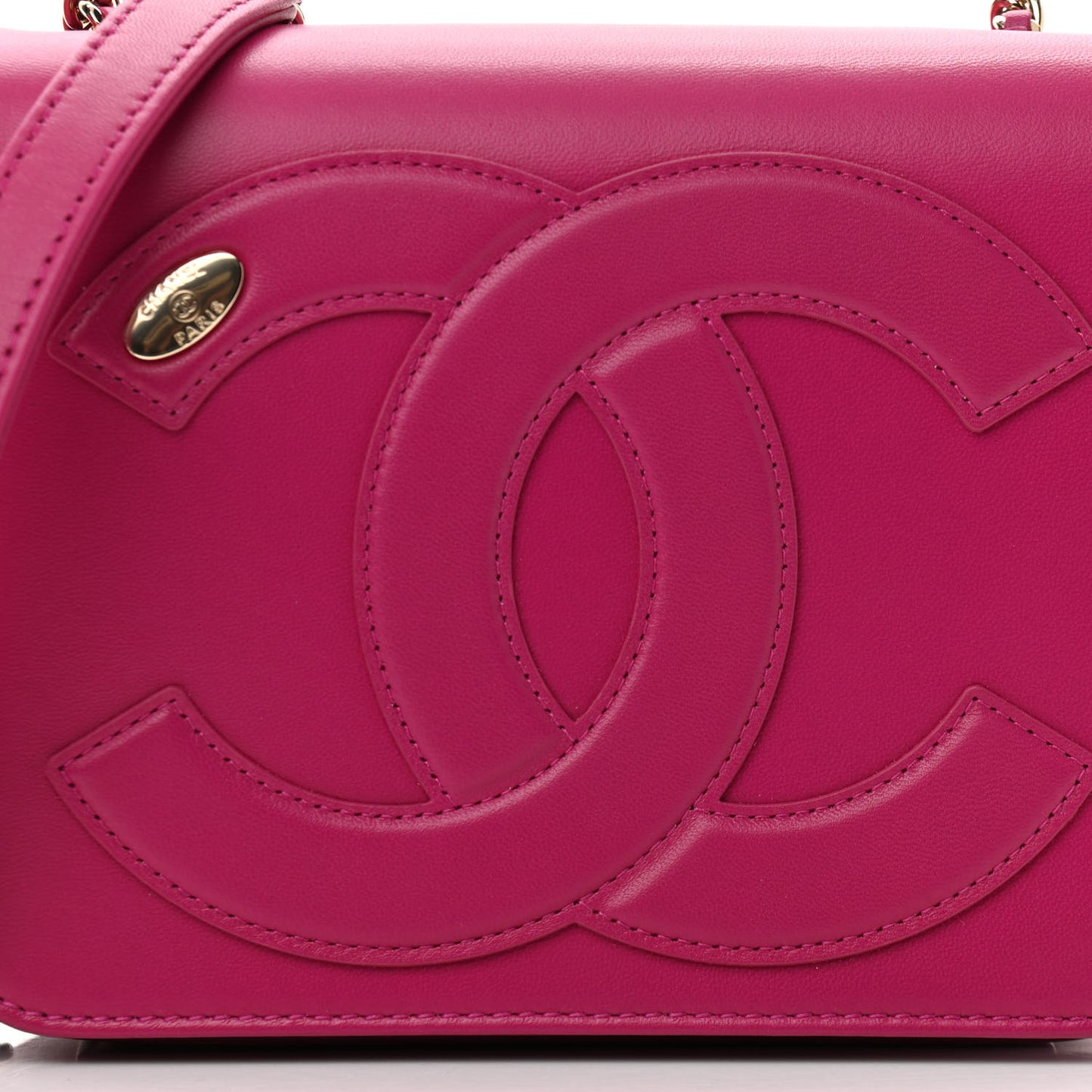 Lambskin CC Mania Flap Bag Pink