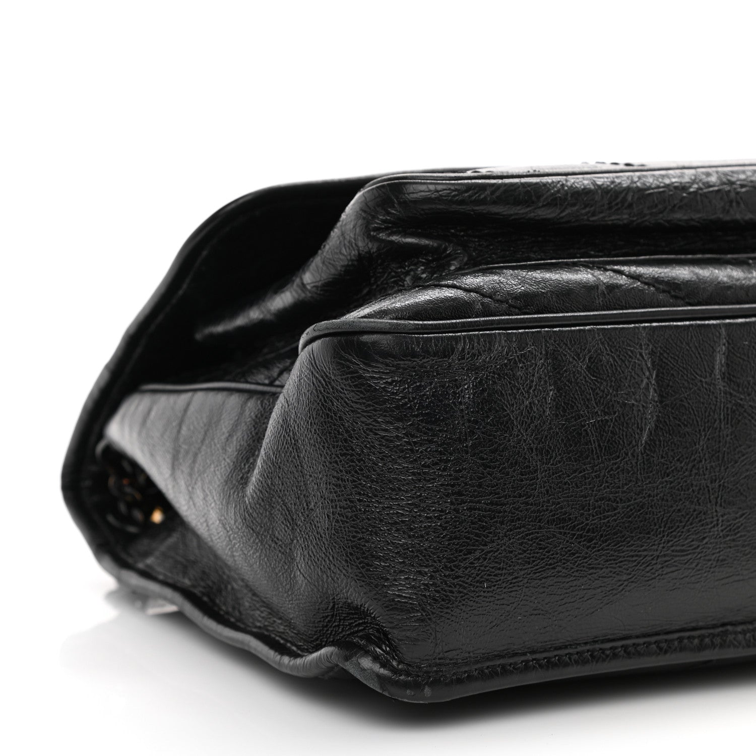 Saint Laurent Crinkled Calfskin Matelasse Monogram Medium Niki Chain Satchel Black 20 of 23