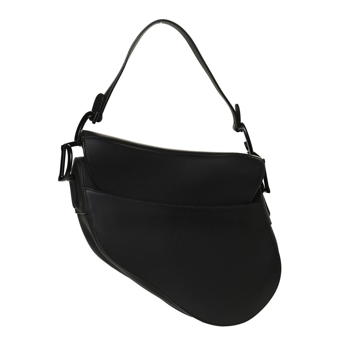 Ultra Matte Calfskin Saddle Bag Black