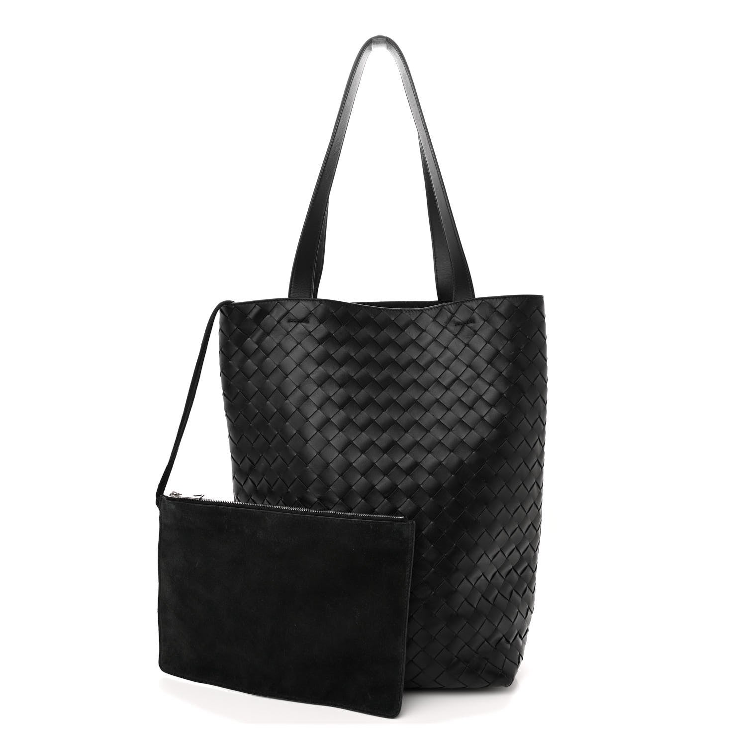 Bottega Veneta Calfskin Intrecciato Small Tote Bag Black 3 of 11