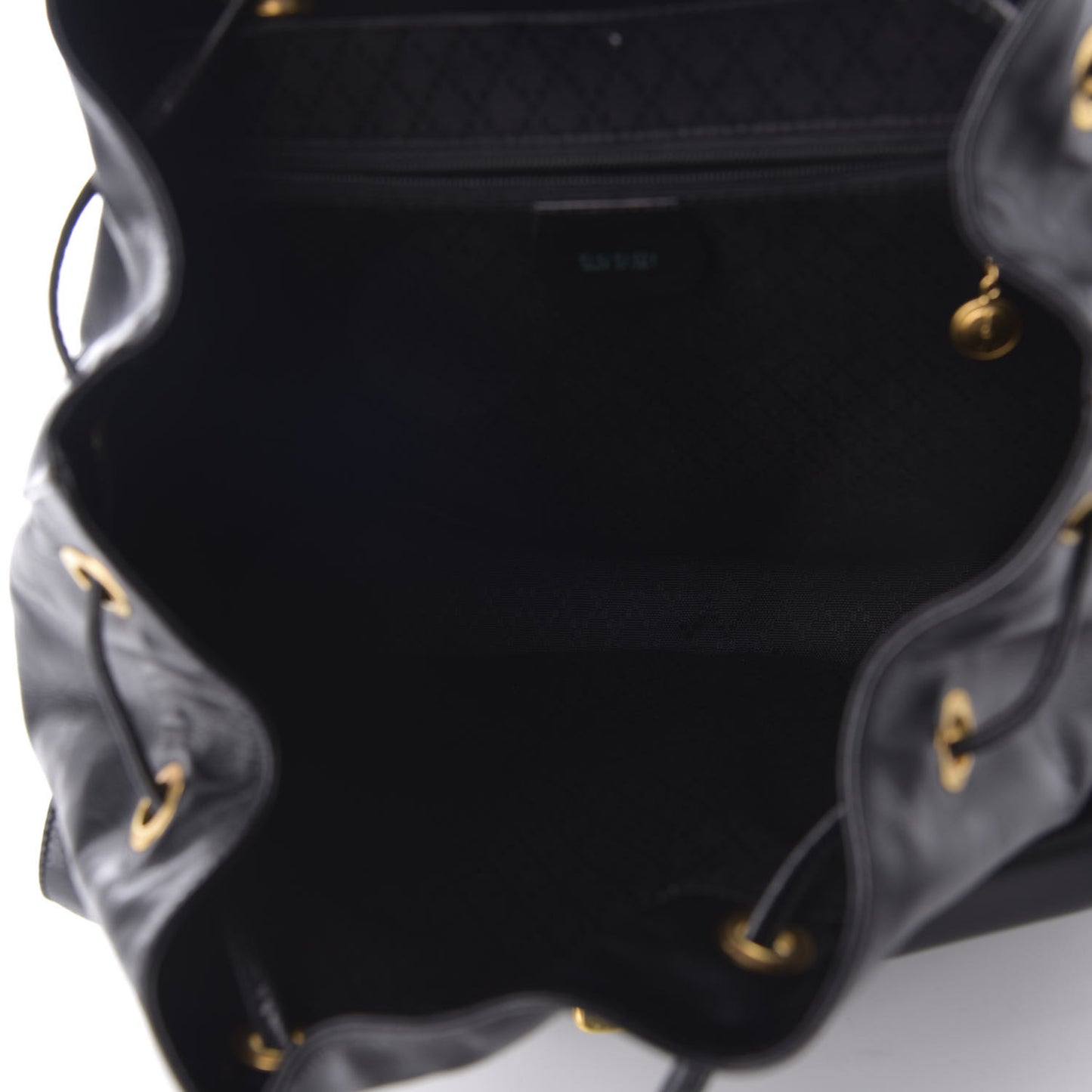Calfskin Bamboo Backpack Black