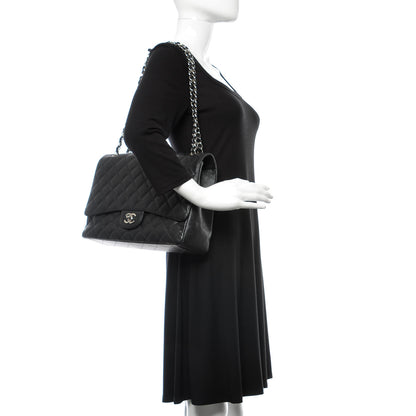 Chanel Caviar Quilted Maxi Single Flap Black 2 of 13