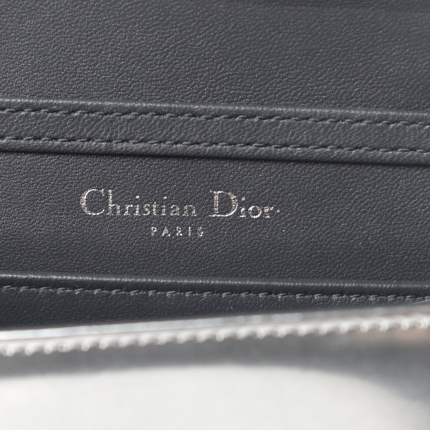 Christian Dior Metallic Patent Micro-Cannage Baby Diorama Flap Bag Silver 6 of 12