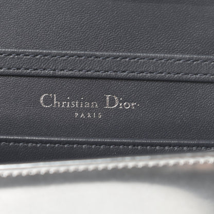 Christian Dior Metallic Patent Micro-Cannage Baby Diorama Flap Bag Silver 6 of 12