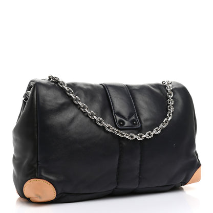 Louis Vuitton Lambskin Cloud Clutch GM Black 3 of 11