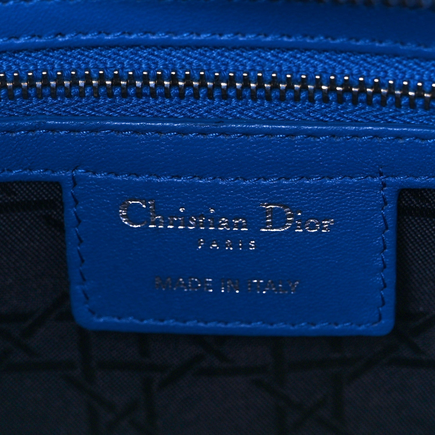 Christian Dior Lambskin Cannage Large Lady Dior Blue 6 of 10