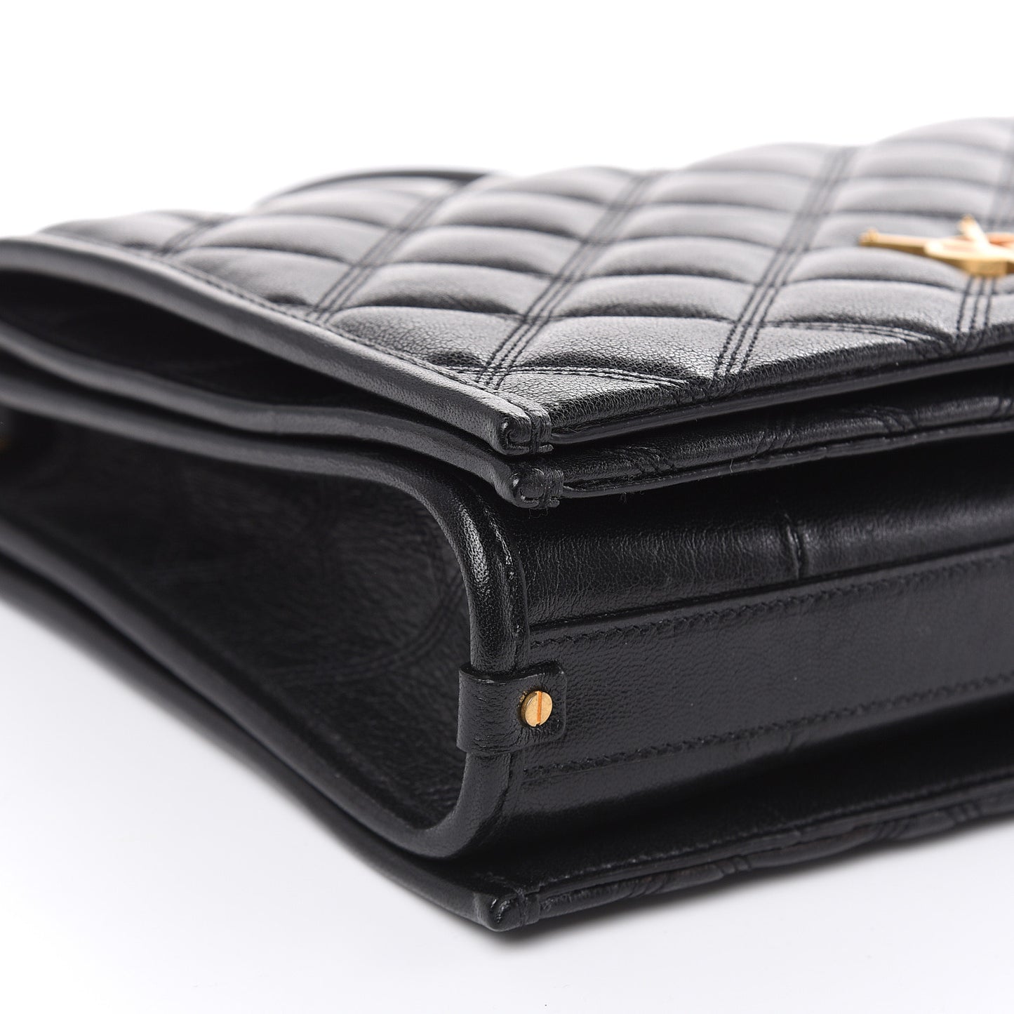 Lambskin Quilted Small Becky Chain Bag Black