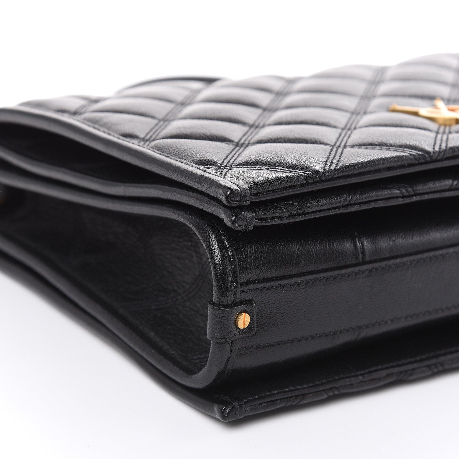 Saint Laurent Lambskin Quilted Small Becky Chain Bag Black 7 of 9