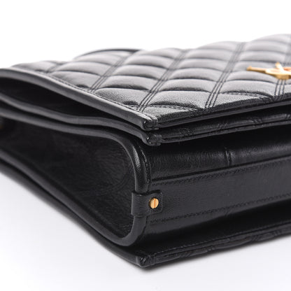 Saint Laurent Lambskin Quilted Small Becky Chain Bag Black 7 of 9