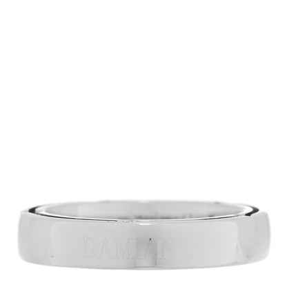 Damiani X BRAD PITT 18K White Gold Diamond D.Side Band Ring 48 4.5 1 of 5