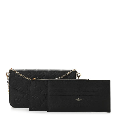 Louis Vuitton Empreinte Pochette Felicie Chain Wallet Black 1 of 9