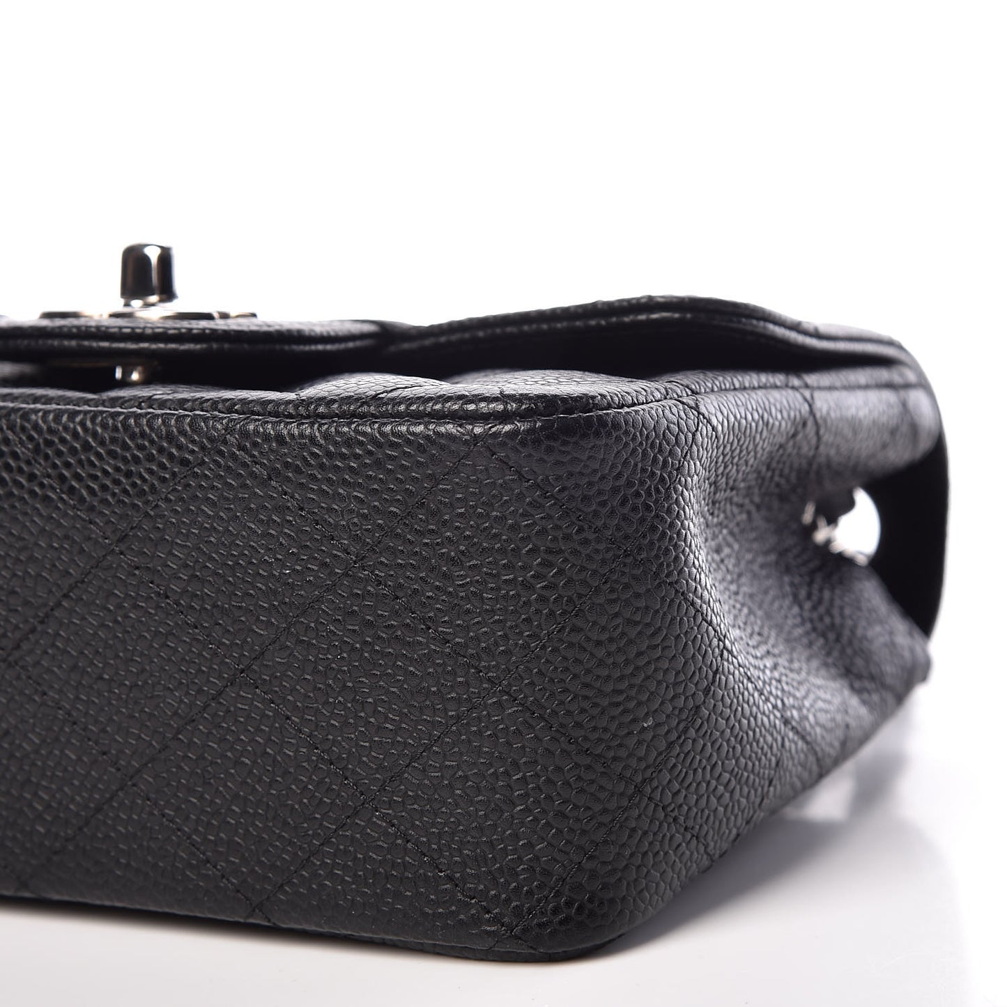 Caviar Quilted Mini Square Flap Black
