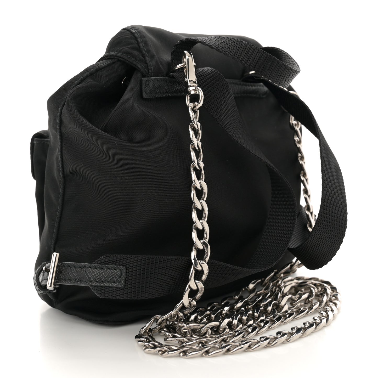 Nylon Vela Mini Crossbody Backpack Black