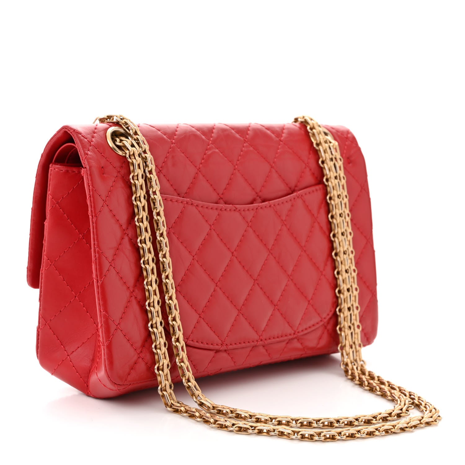 Chanel Aged Calfskin Quilted 2.55 Reissue 225 Flap Red 3 of 10