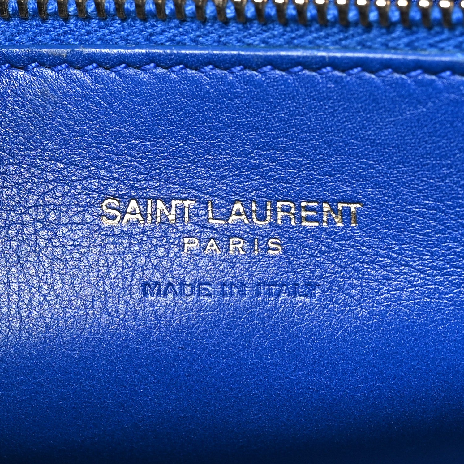 Saint Laurent Calfskin Small Monogram Cabas Blue Majorelle 6 of 10