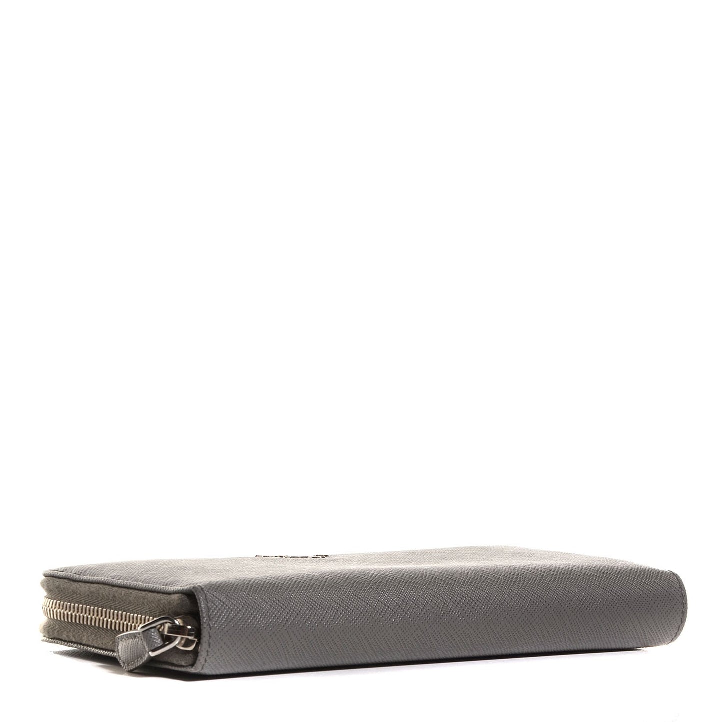 Saffiano Metal Zip Around Wallet Marmo