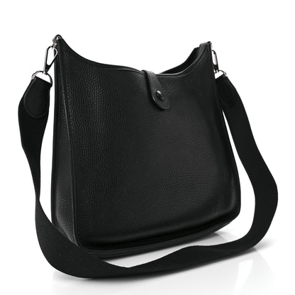 Hermes Taurillon Clemence Evelyne PM Black 3 of 8