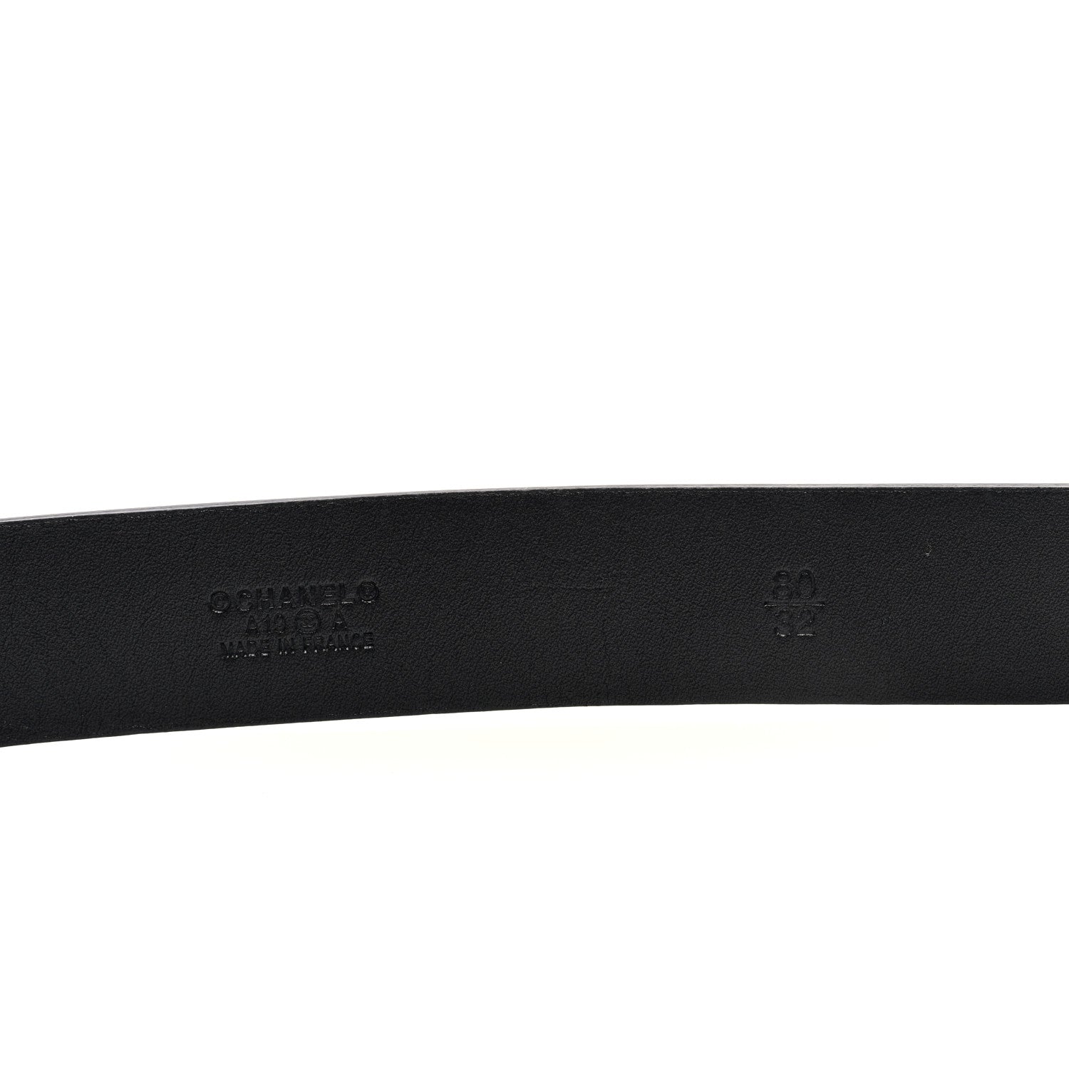 Chanel Calfskin Crystal CC Scarab Belt 80 32 Black 3 of 4