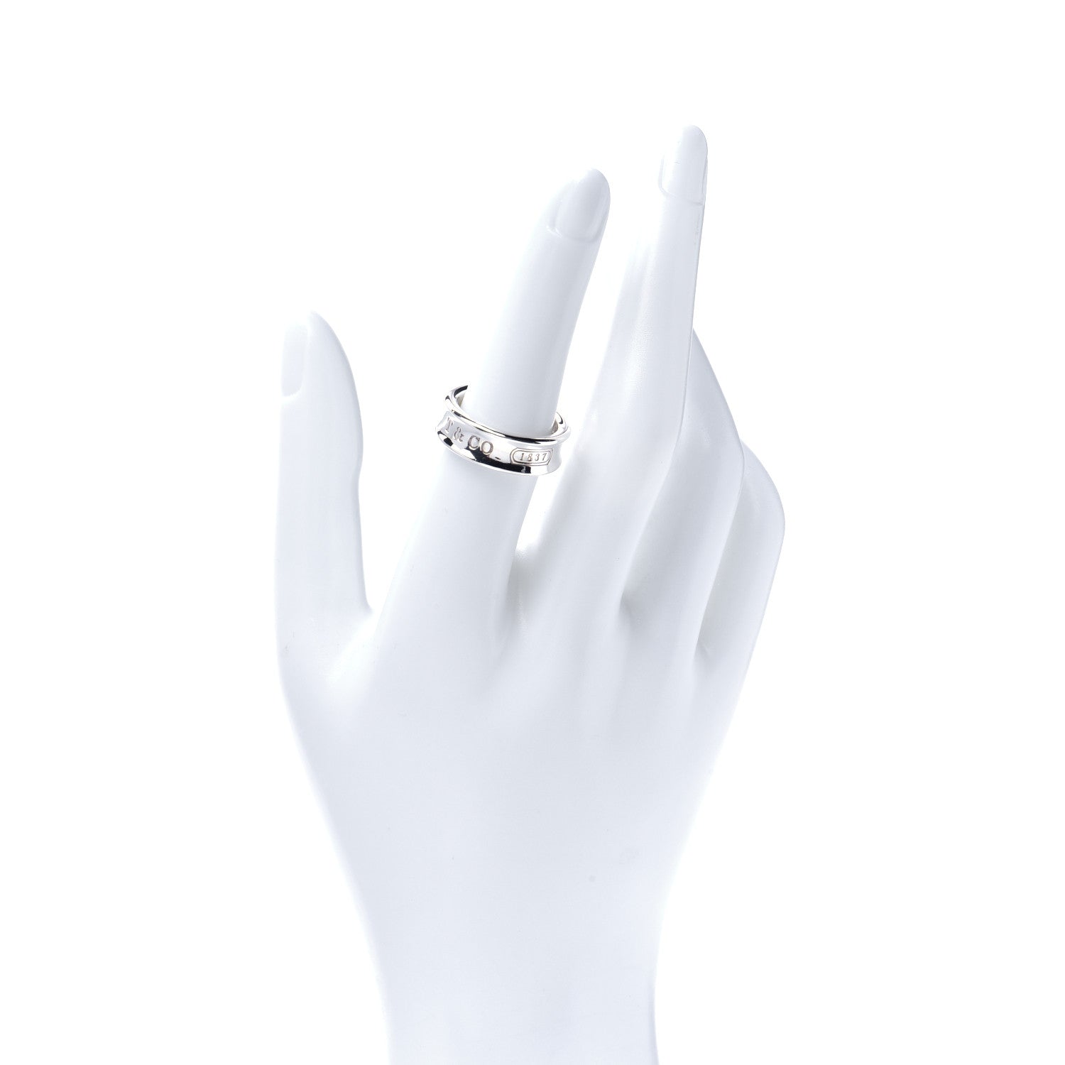 Tiffany Sterling Silver 1837 Band Ring 54 6.75 2 of 7