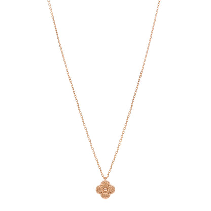 Van Cleef & Arpels 18K Rose Gold Sweet Alhambra Pendant Necklace 1 of 5