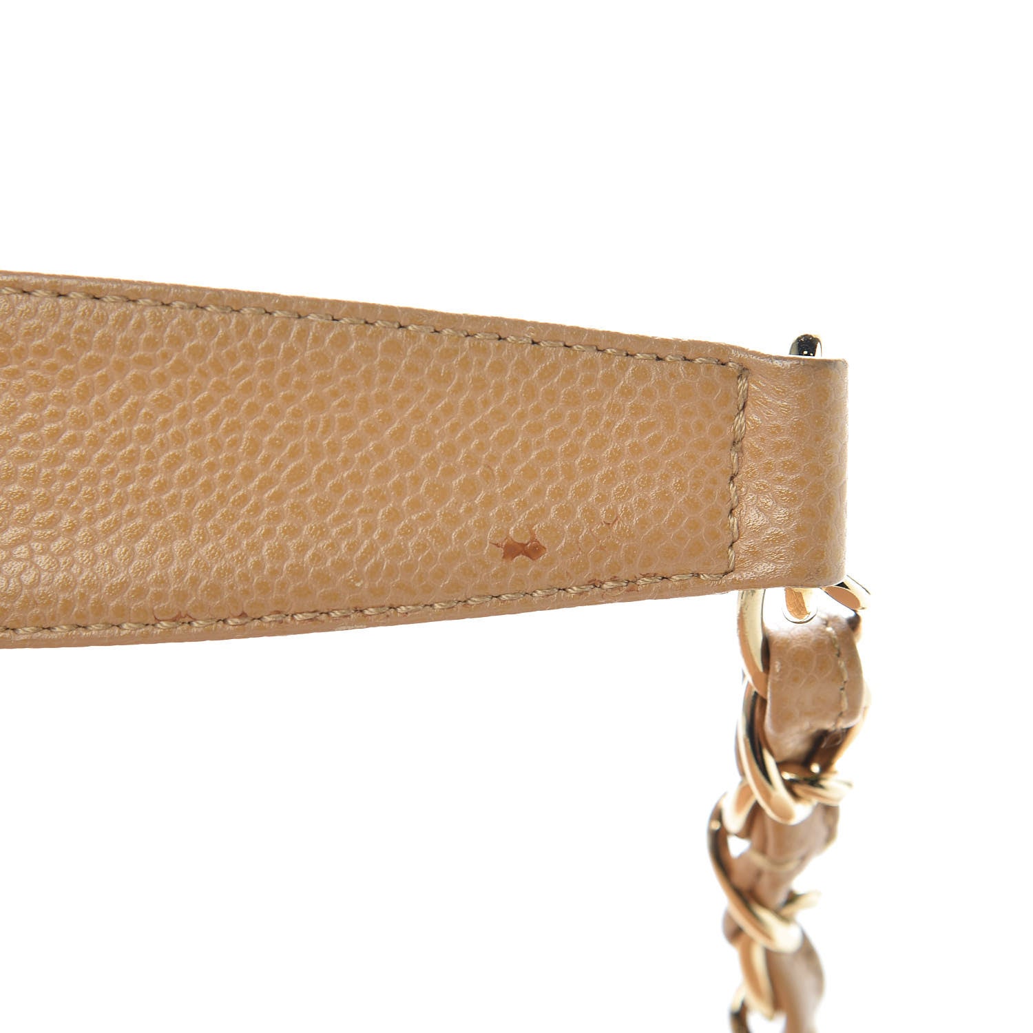 Chanel Caviar Quilted CC Shoulder Bag Beige 8 of 10