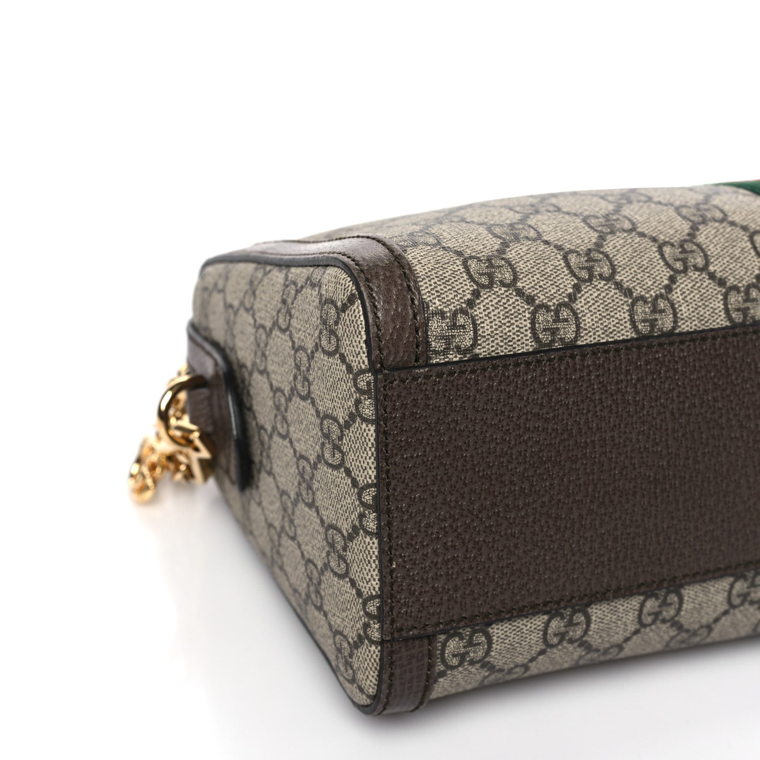 Gucci GG Supreme Monogram Web Medium Ophidia Boston Brown 8 of 9