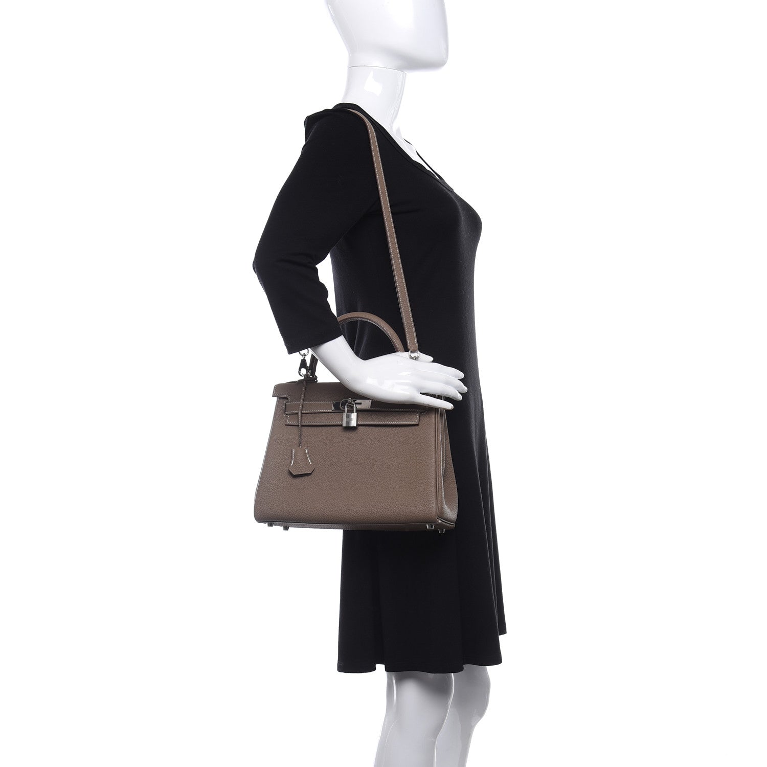 Hermes Togo Kelly Retourne 28 Etoupe 2 of 11