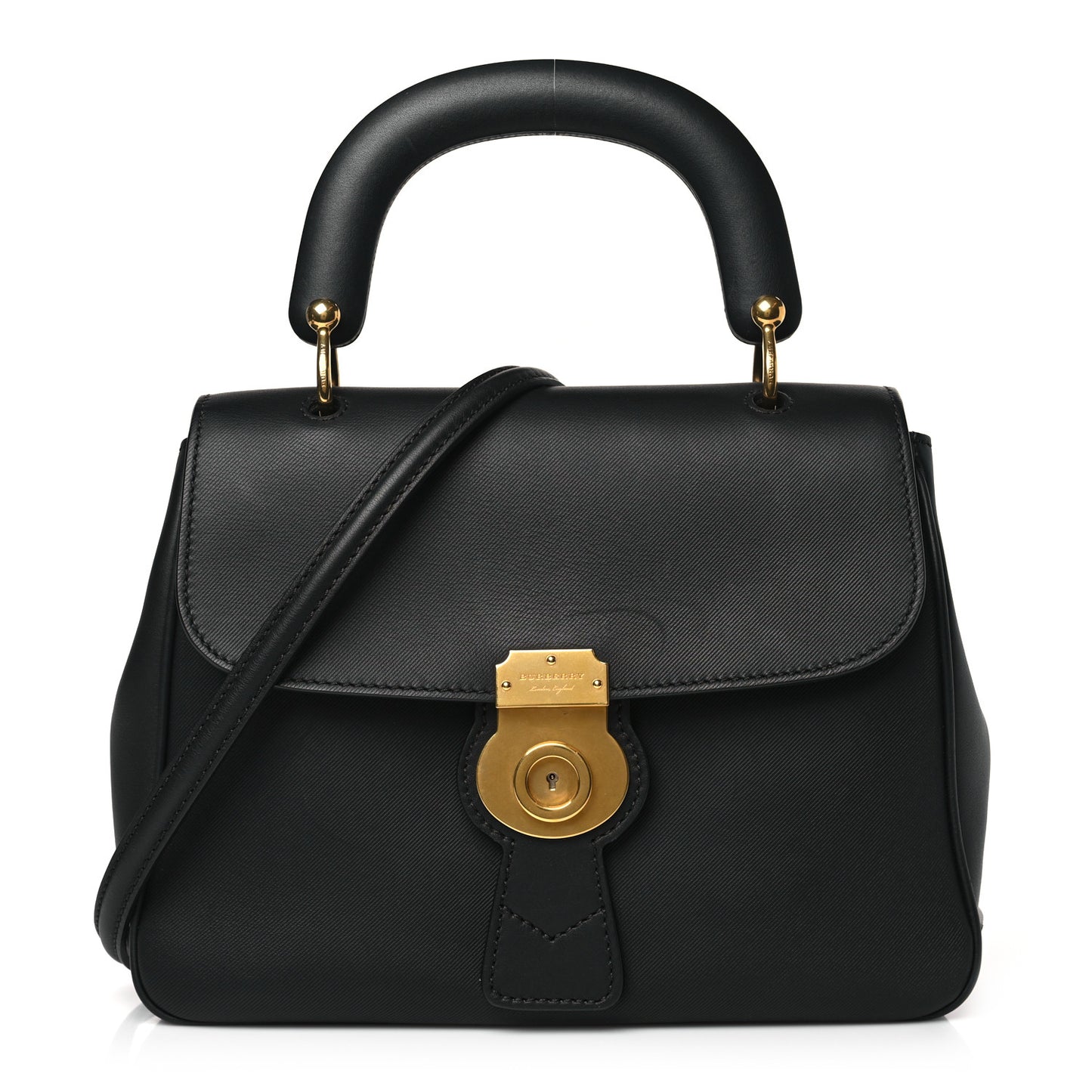 Trench Calfskin Medium DK88 Top Handle Bag Black