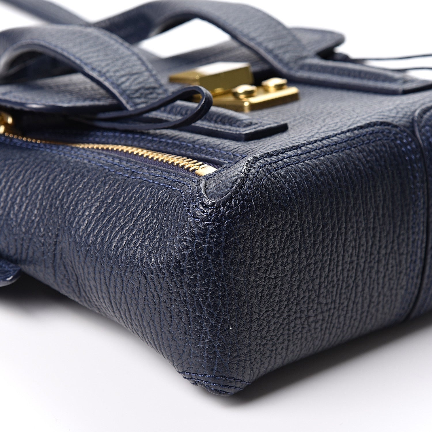 3.1 Phillip Lim 3.1 Textured Calfskin Mini Pashli Satchel Ink 8 of 9