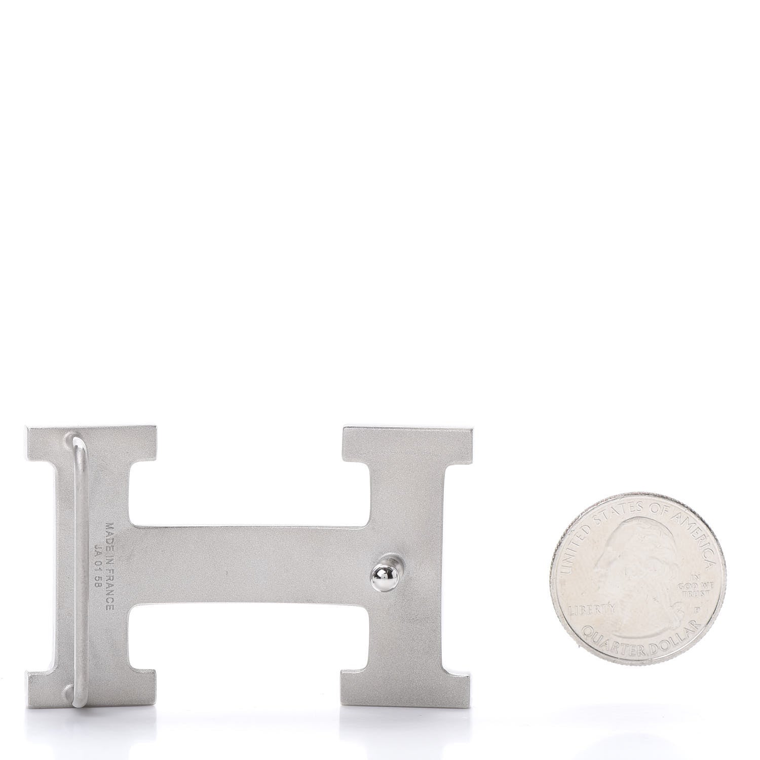 Hermes Polished Palladium 32mm H Belt Buckle Silver 2 of 4